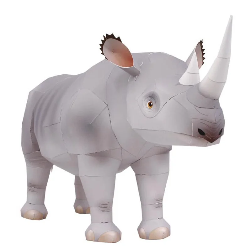 Art Craft Cardboard - Rinoceronte con gancho, arte de Origami
