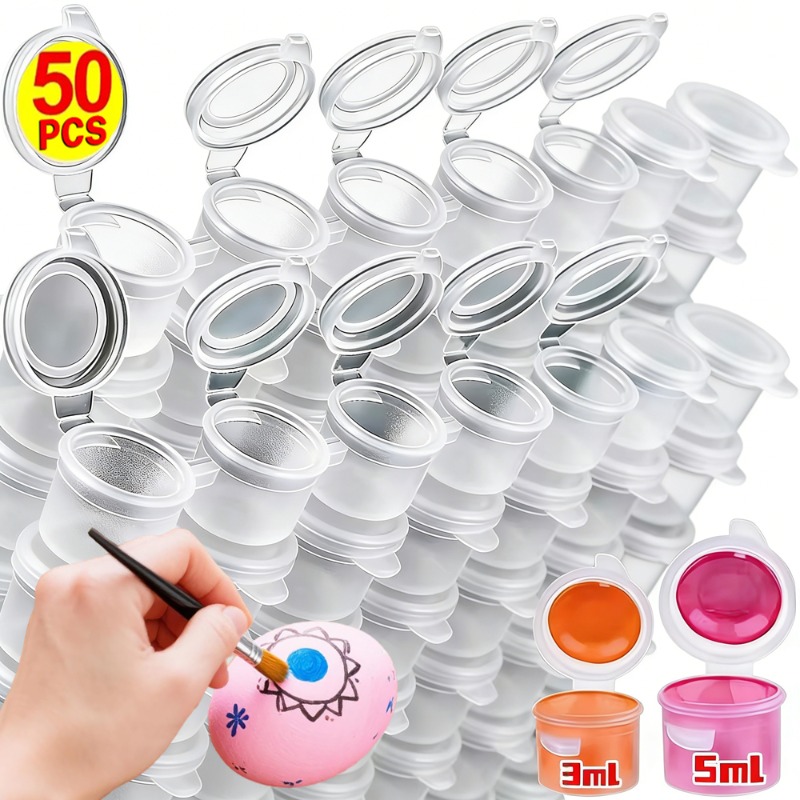 Art Craft Cup - 10/30/50 Uds. Recipientes vacíos para pintura,