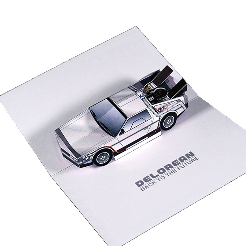 Art Craft Cardboard - Tarjeta POP-UP de Regreso al futuro,