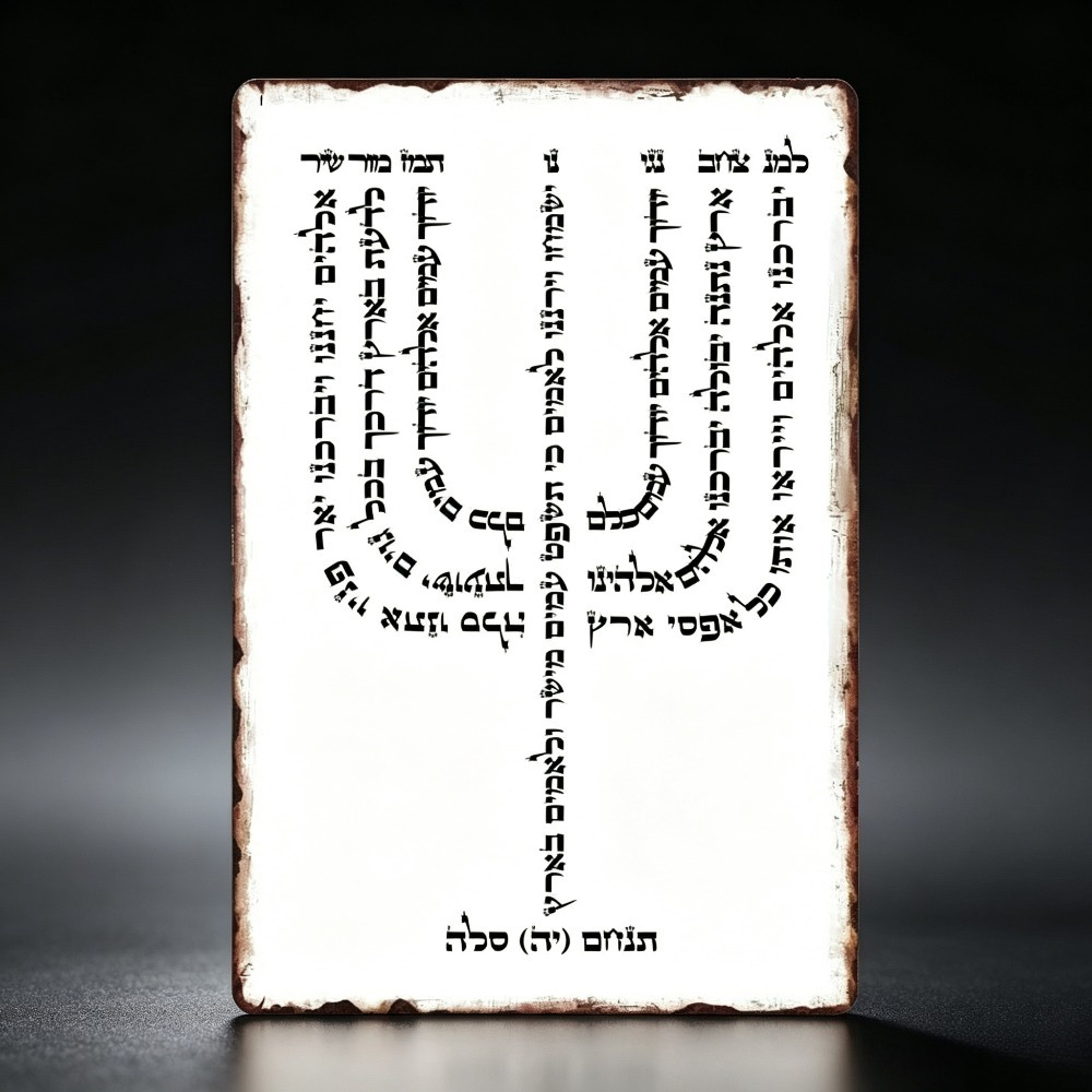 Art & Craft Of Problem Solving - CIFBUY Letrero de metal vintage hebreo
