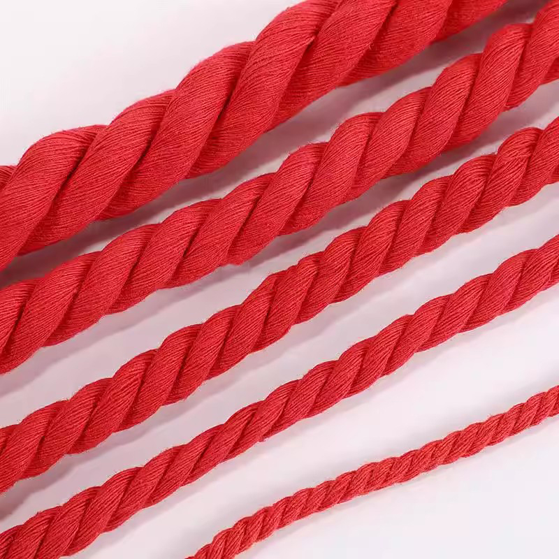 Macrame Cord Cotton - Cuerdas de Algodón Trenzadas Rojas de