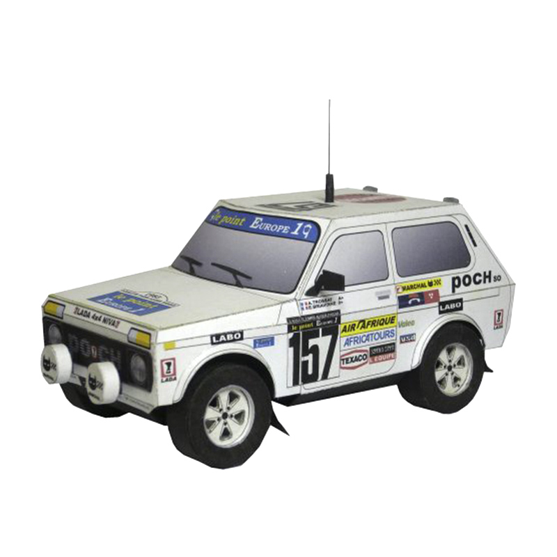 Art Craft Cardboard - Lada Niva-Mini coche de carreras de