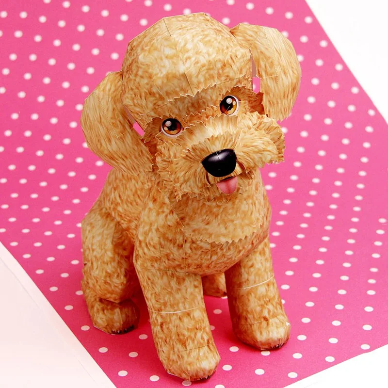 Art Craft Cardboard - Juguete caniche perro plegable Origami arte