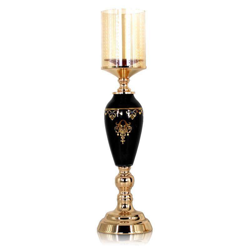 Art Craft Restaurant - Candelabro decorativo de metal con cubierta