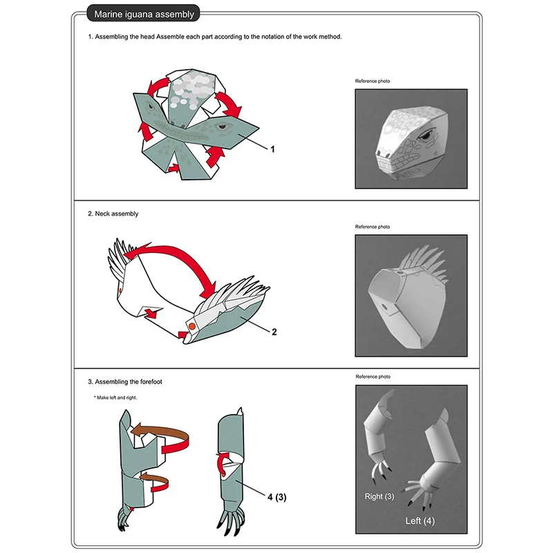 Iguana marina Origami arte Min - Art Craft Cardboard reseña y precio