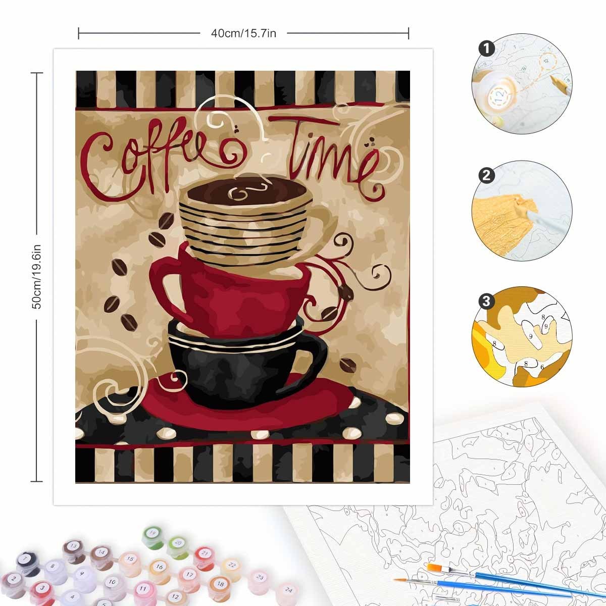 Kit de pintura por números par - Art Craft Cup reseña y precio