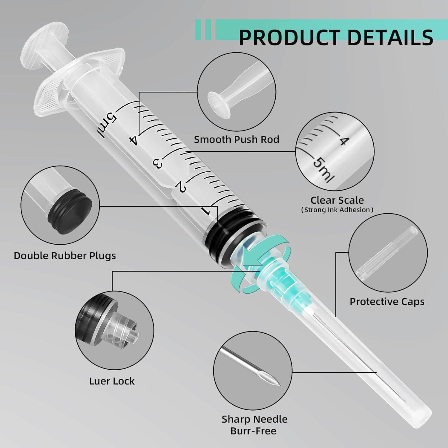 Jeringa Luer Lock de 5 ml, ade - Art Y Craft reseña y precio