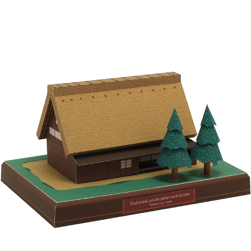 Japón cabaña Gasshozukuri Mini - Art Craft Cardboard reseña y precio