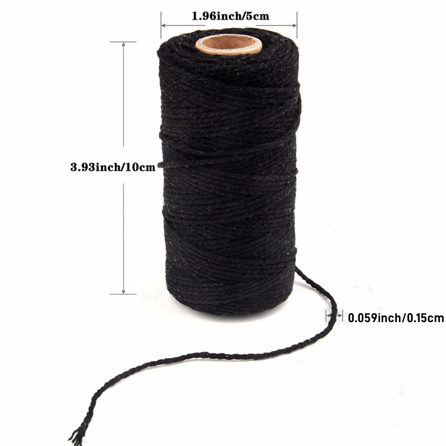 100 m/rollo de 2mm, cordón de  - Macrame Cord Cotton reseña y precio